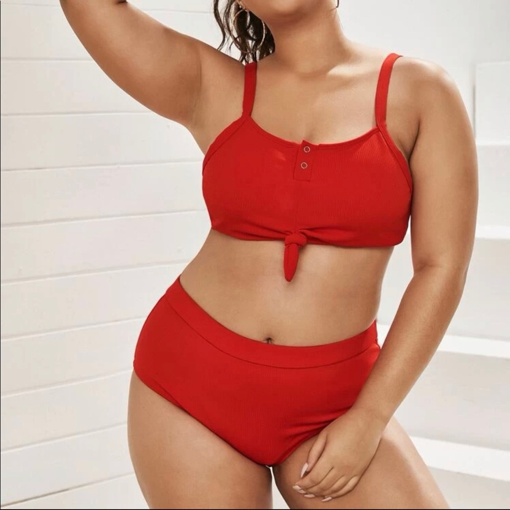 SHEIN Ribbed High Waisted Bikini